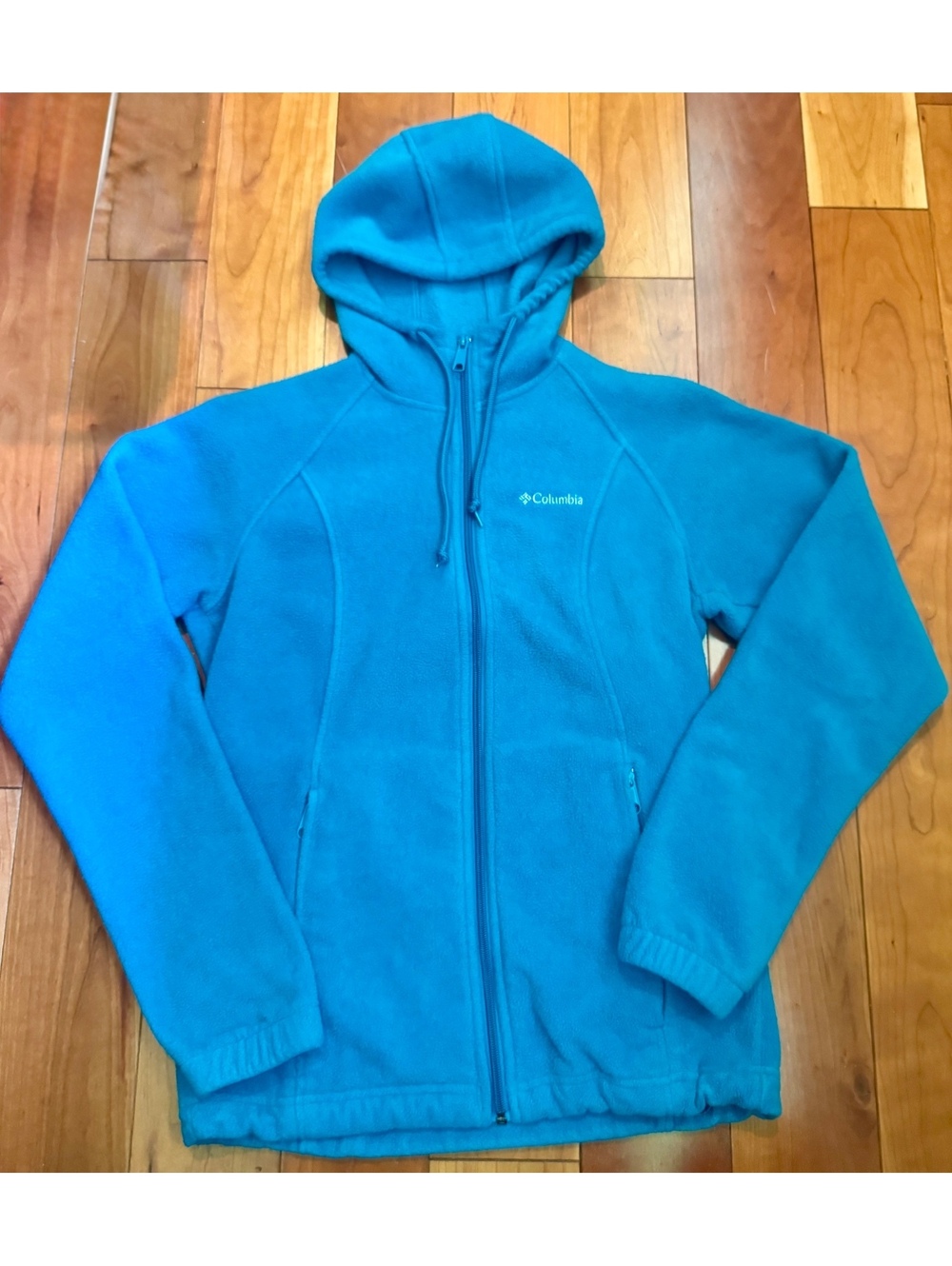 Columbia Women's Blue Fleece Full-Zip Hoodie Jacket Size Small